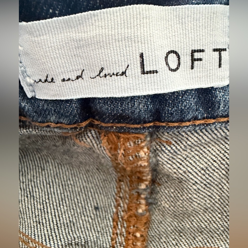 LOFT Women's High Rise Crop Straight Leg Jeans - Picture 3 of 5